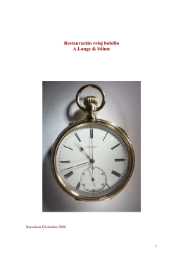Restauración reloj bolsillo A.Lange & Söhne