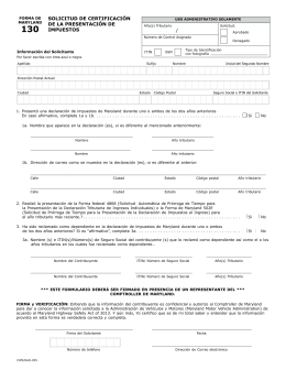 Form 130 - Maryland Tax Forms and Instructions