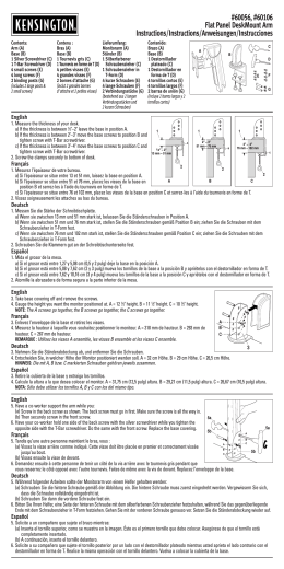 #60056, #60106 Flat Panel DeskMount Arm Instructions