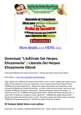 "LibÃ©rate Del Herpes Eficazmente" | Liberate Del