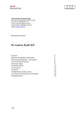 Dossier Nuevo Audi Q3 - Audi MediaServices España