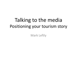 Mark Leftly - World Tourism Organization UNWTO