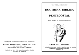 DOCTRINA BIBLICA PENTECOSTAL - La Bella Chiesa di Torino 2013