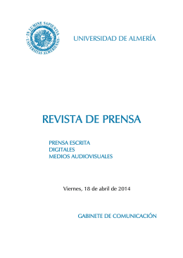 REVISTA DE PRENSA - Universidad de Almería