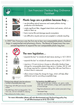 Checkout Bag Ordinance Factsheet and Information