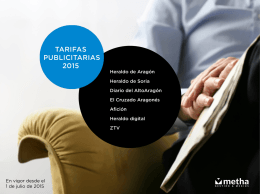Tarifas Grupo Heraldo 2015