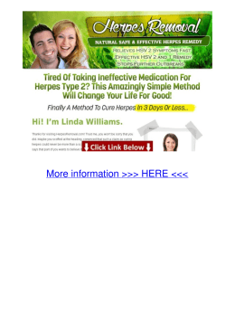 PDF Herpes Removal - How To Cure Herpes Permanently Hxl2
