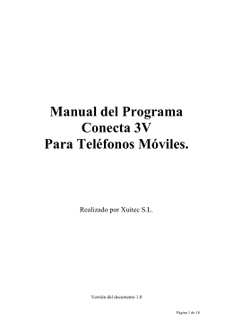Manual del Programa Conecta 3V Para Teléfonos Móviles.