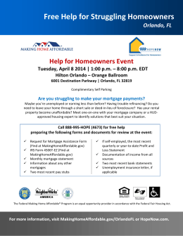 Free Help for Struggling Homeowners
