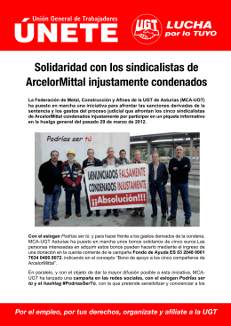 Solidaridad con los sindicalistas de ArcelorMittal