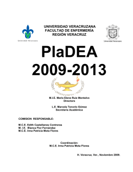 Plan de desarrollo (PLADEA) 2009 -2013