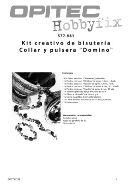 Kit creativo de bisutería Collar y pulsera "Domino"