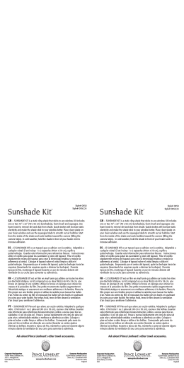 Sunshade Kit™ Sunshade Kit™