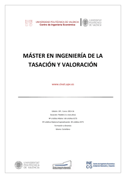 Programa del Máster en Tasación y Valoración (Archivo PDF)
