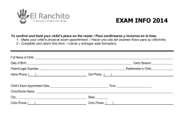 El Ranchito Health Form