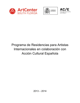 Residencies Final Report - Accion Cultural Española