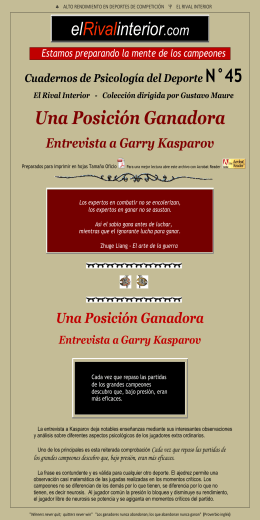 Una Posición Ganadora Entrevista a Garry Kasparov