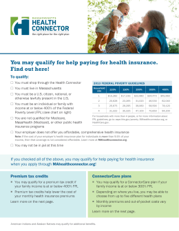 You may qualify for help paying for health insurance. Find out here!