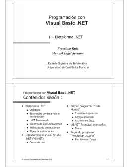 Visual Basic .NET - Universidad de Castilla