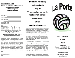 2014 Volleyball Camp - La Porte Independent School District
