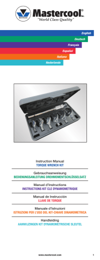 Instruction Manual TORQUE WRENCH KIT