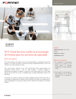 SVT Cloud Services confía en la tecnología de Fortinet para los