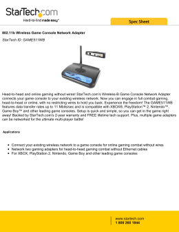 802.11b Wireless Game Console Network Adapter