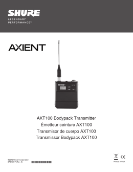 AXT100 Bodypack Transmitter Émetteur ceinture AXT100