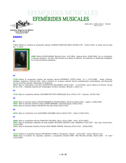 Efemerides Musicales 2014 - Instituto Superior de Música José