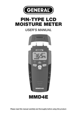 pin-type lcd moisture meter mmd4e