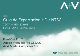 Guía Exportación HD NTSC_A+V