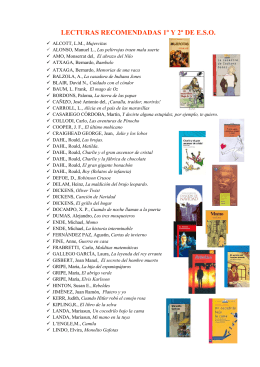 Lecturas recomendadas 2014-2015