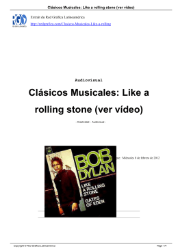 Clásicos Musicales: Like a rolling stone (ver vídeo)