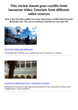 #Z review dream gran castillo hotel lanzarote PDF video