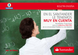 Plan “Queremos ser tu Banco“ - Universidad Politécnica de Madrid