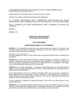 Código Civil del Estado de Coahuila de Zaragoza