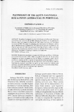 palynology of the ge.nus g.4linsoga ruíz & pavon (asteraceae)