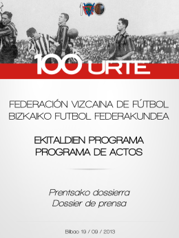 Dossier centenario - Federación Vizcaína de Fútbol