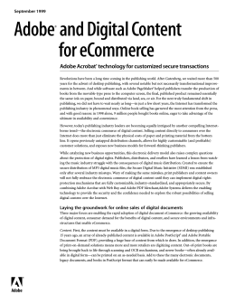 Adobe and digital content for eCommerce