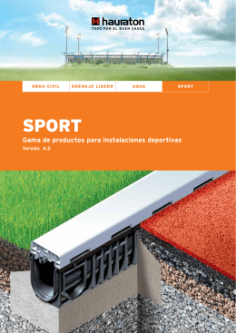 Gama de productos para instalaciones deportivas