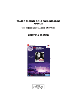 teatro albéniz de la comunidad de madrid cristina branco