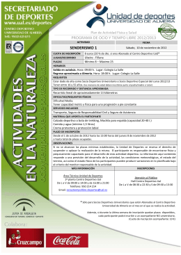 PROGRAMA DE OCIO Y TIEMPO LIBRE 2012/2013 SENDERISMO 1