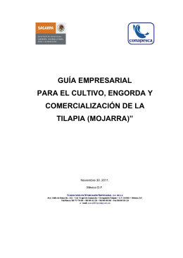 mojarra - Comité Sistema Producto Tilapia de México AC.
