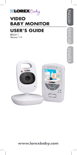 BB2411 Video Baby Monitor User`s Guide