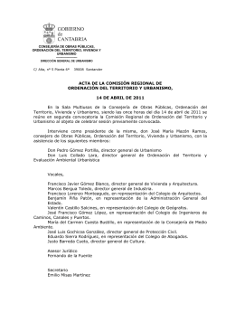 Acta CROTU del 14-04-2011 - Cantabria, Dirección General de