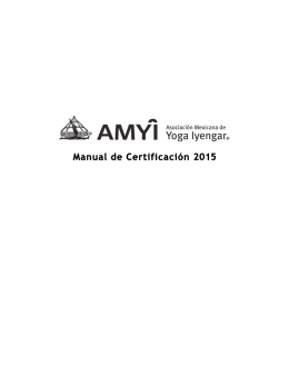 Manual de Certificación 2015 - Asociación Mexicana de Yoga Iyengar