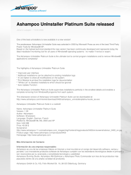 Ashampoo UnInstaller Platinum Suite released