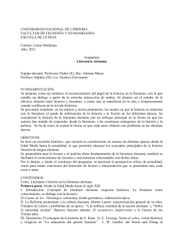 Letras Modernas Año: 2011 Asig - Universidad Nacional de Córdoba