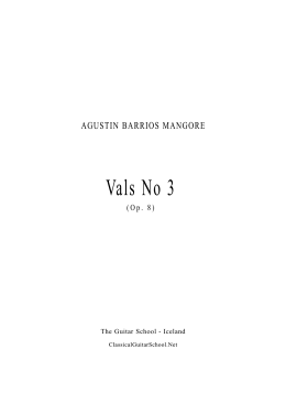 Vals No 3 - The Guitar School