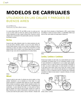 Modelos de carruajes utilizados en las calles y parques de Buenos